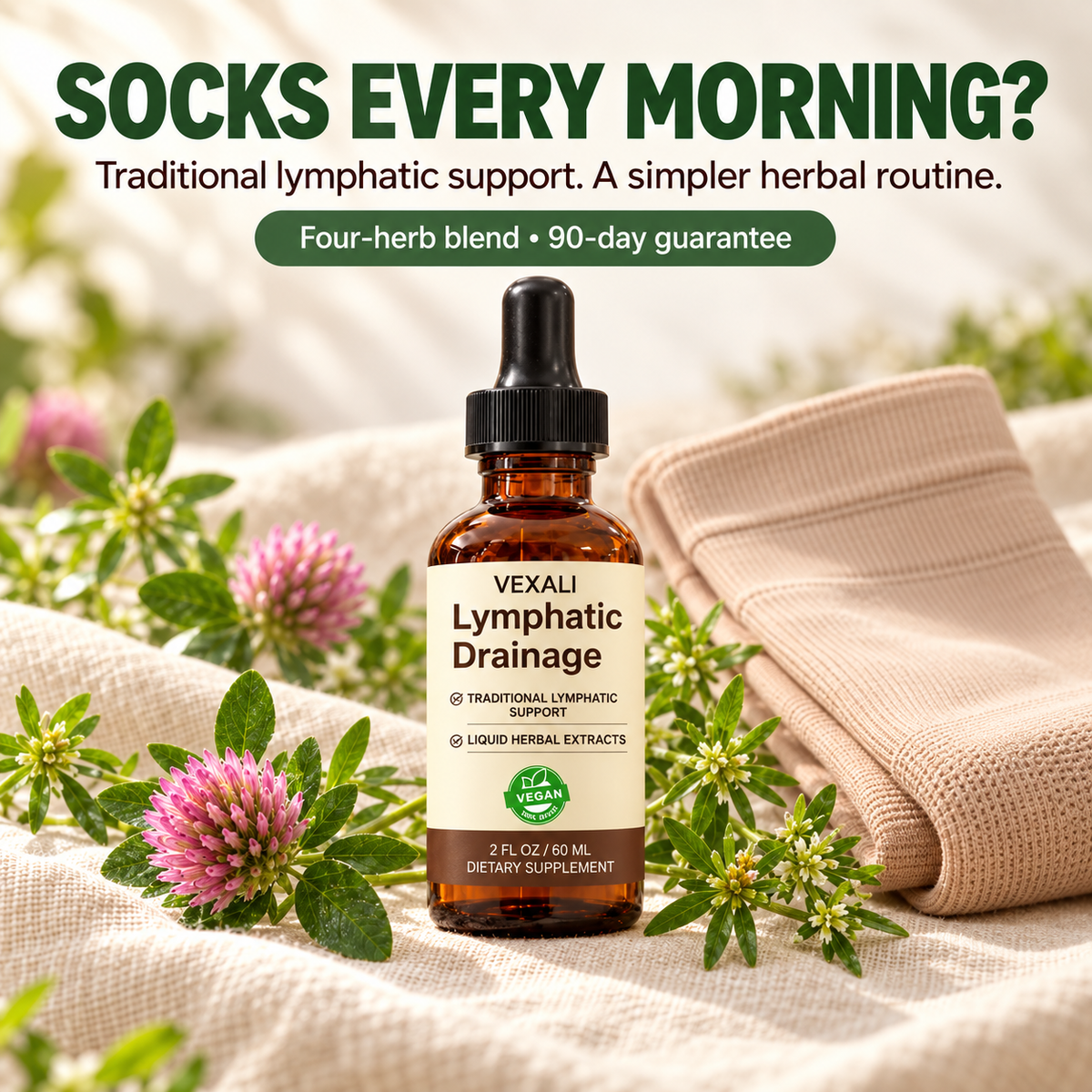 Socks every morning? Vexali four-herb liquid formula
