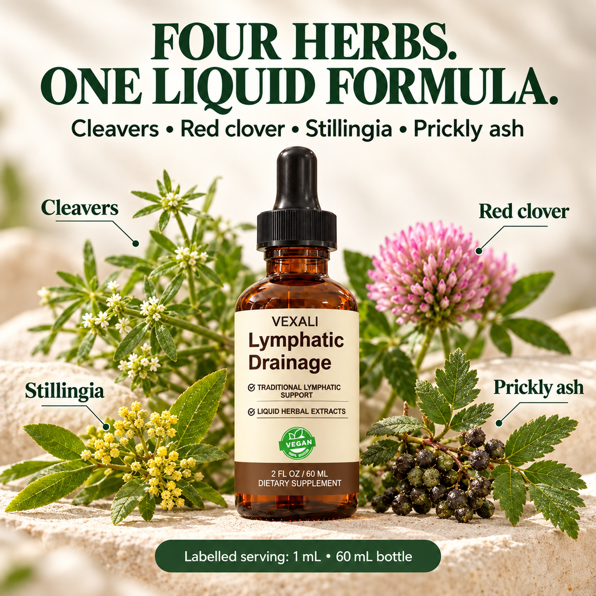 FOUR HERBS. ONE LIQUID FORMULA.