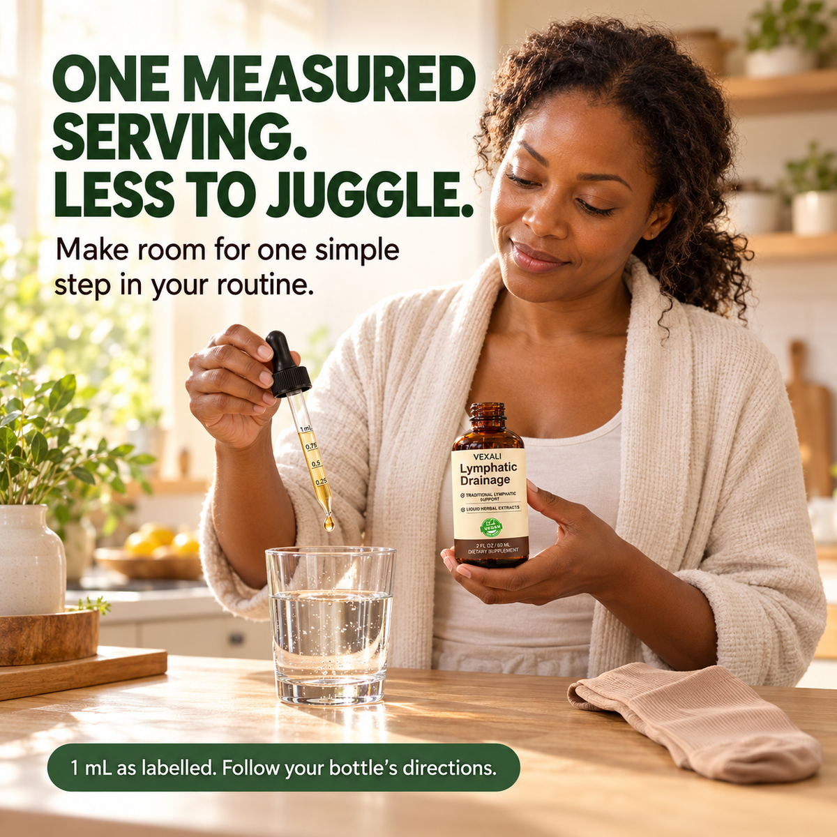 ONE MEASURED SERVING. LESS TO JUGGLE.