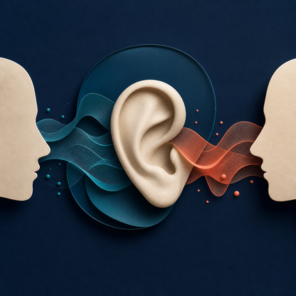 Abstract active listening illustration