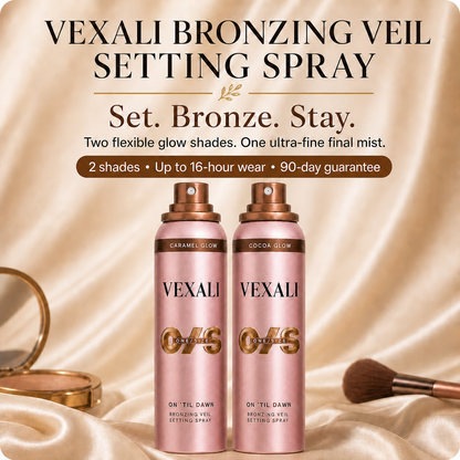 VEXALI On 'Til Dawn Bronzing Veil Setting Spray in Caramel Glow and Cocoa Glow