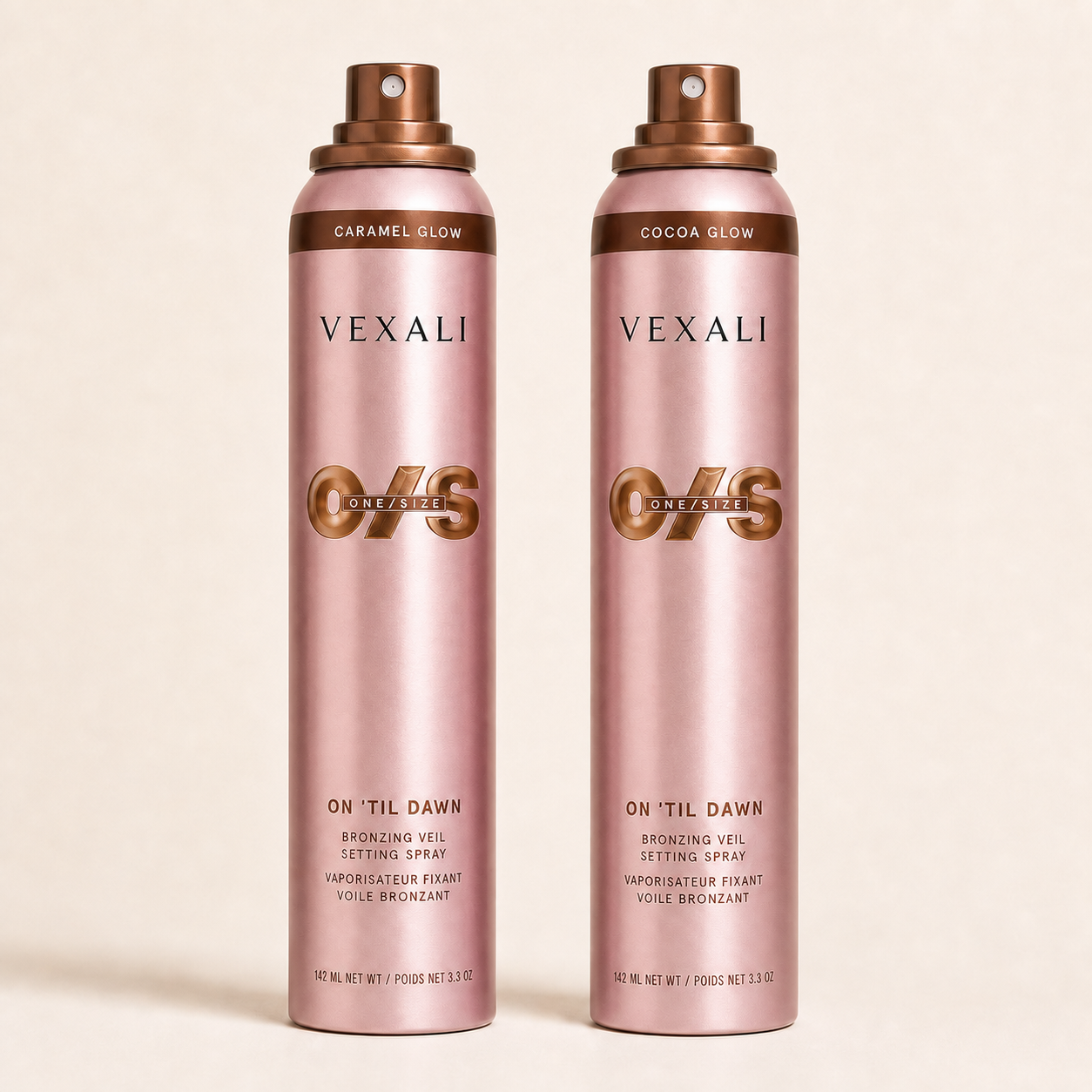 VEXALI On 'Til Dawn Bronzing Veil Setting Spray in Caramel Glow and Cocoa Glow