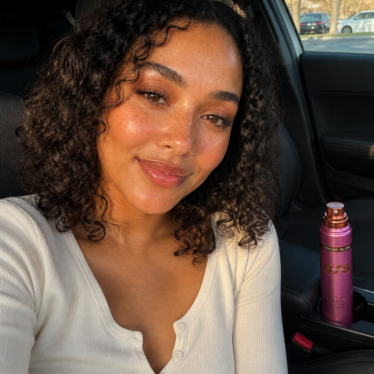 South African beauty creator review selfie with setting spray