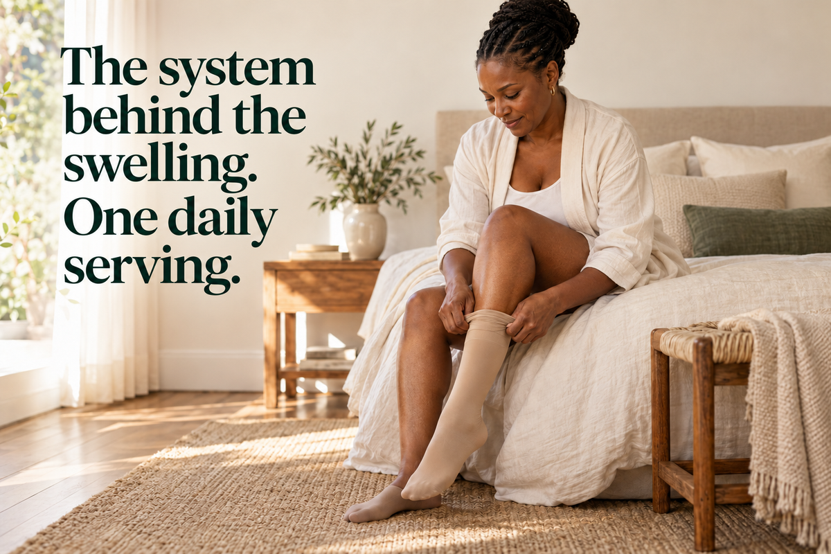 The system behind the swelling. One daily serving.